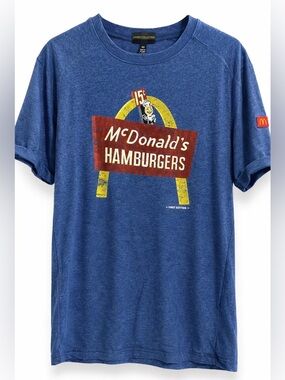 McDonald’s Graphic Tee • Retro Hamburger Sign • Sleeve Logo • Small